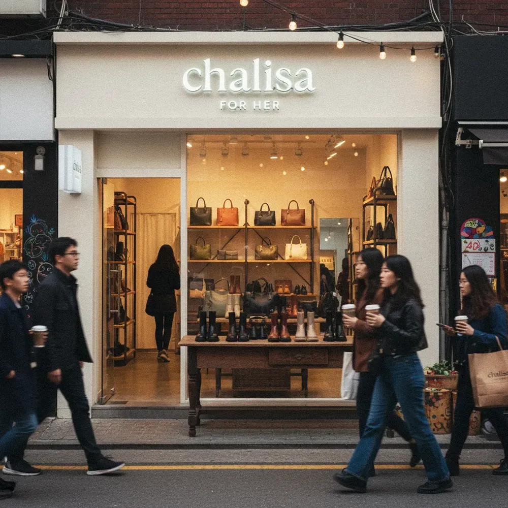 Concept of a Chalisa lifestyle store for bags and accessories in Asia