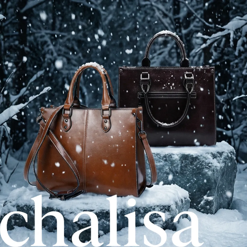 Chalisa ‘Larvian’ leather handbag in brown and café, Buy 2 Pay 1 promo
