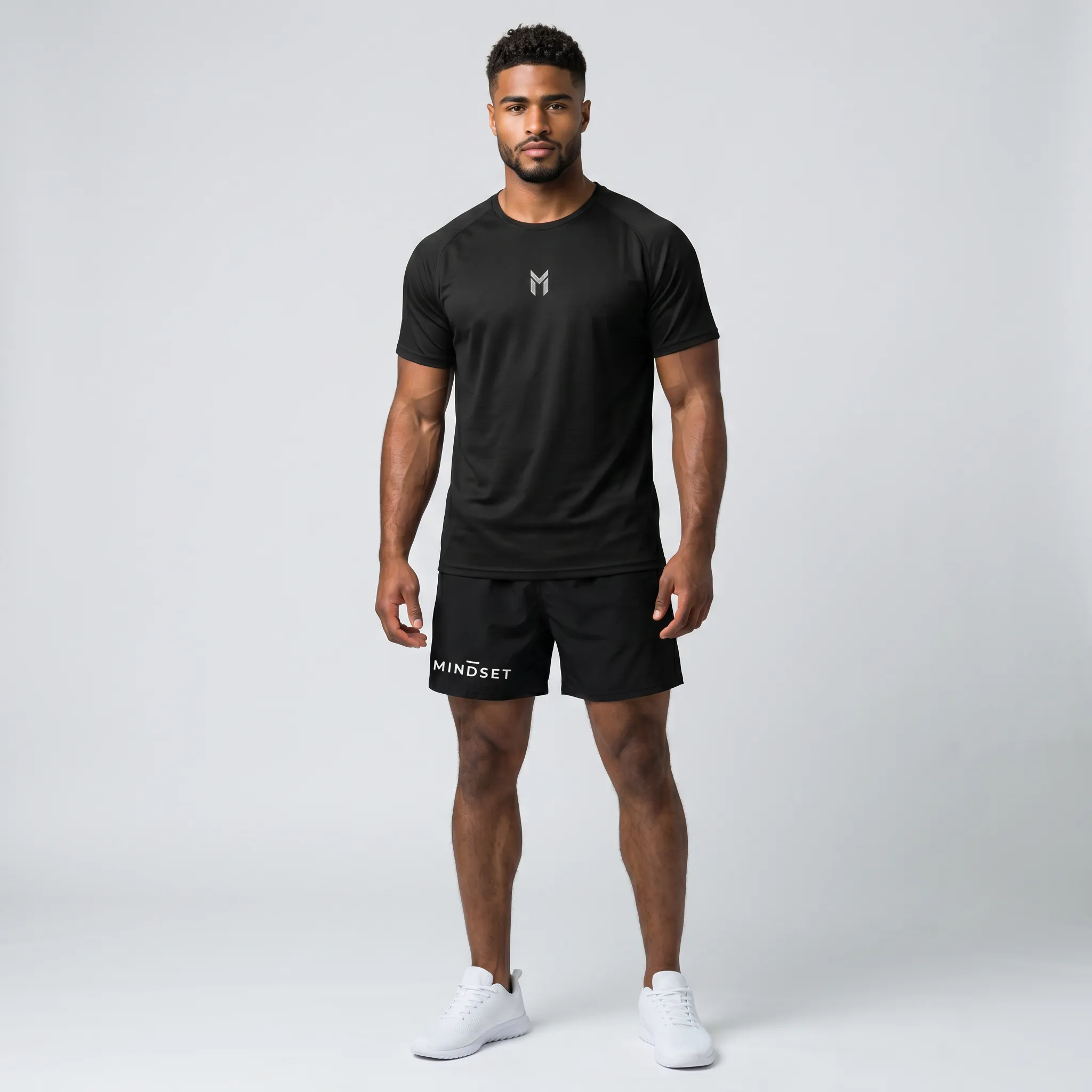 AI product shot of a model in Mindset Studio sportswear for a consistent gallery