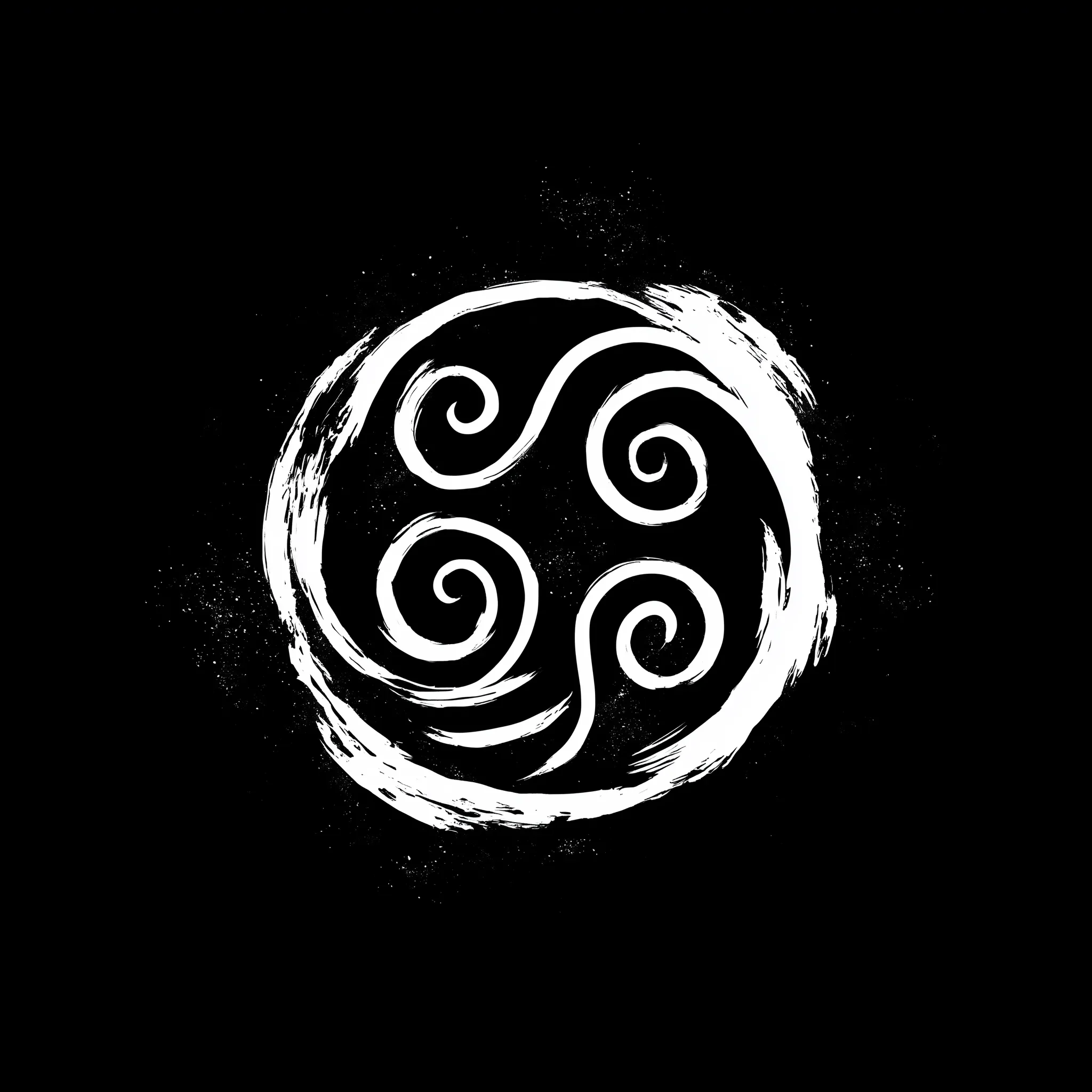 AI-generated wind symbol in brush style for the Mindset Studio “Elements” shorts