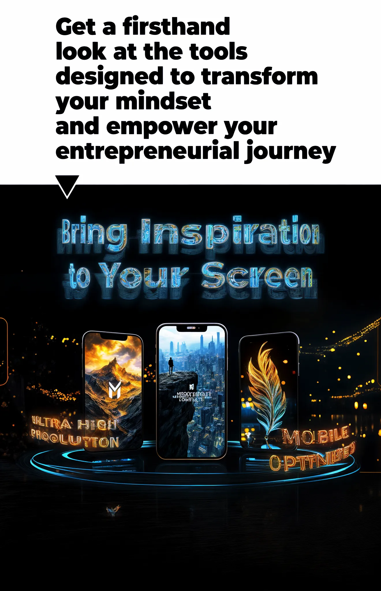 Product-page banner for Mindset Studio digital wallpapers