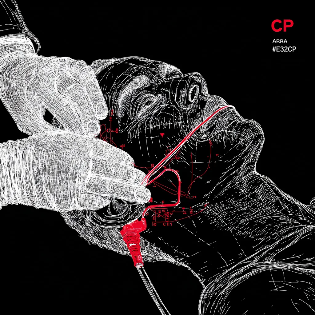 Red-black-white AI illustration explaining how a Protivex medi-kit part is used