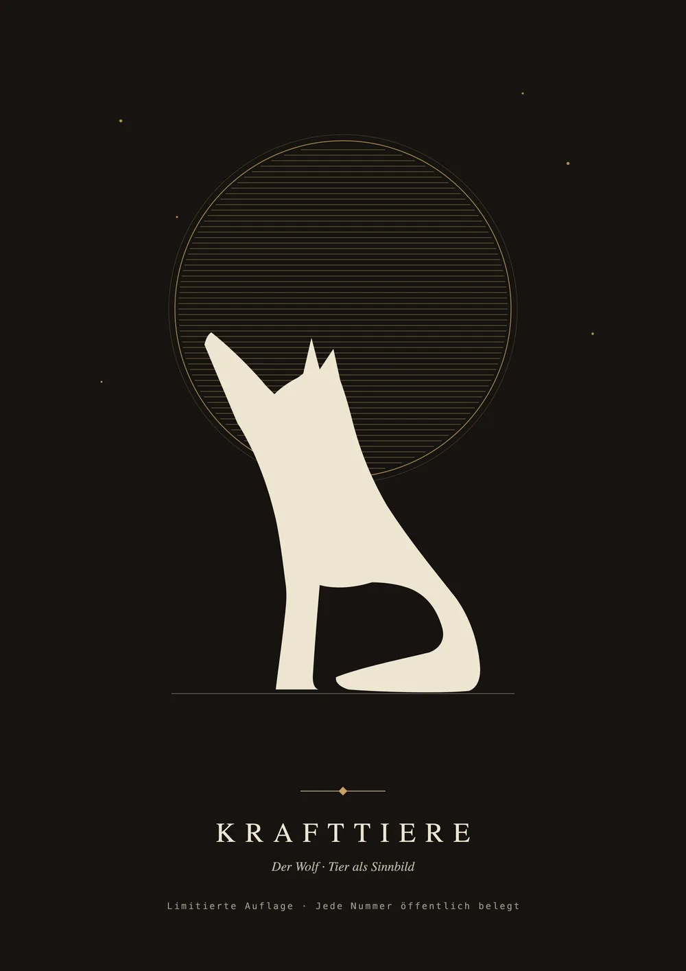 A2 poster: the wolf as a spirit animal, line art — edition of 50